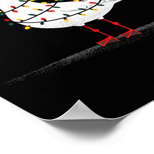 Funny Seagull Christmas Graphics Animal Lights Lov ポスター (角)