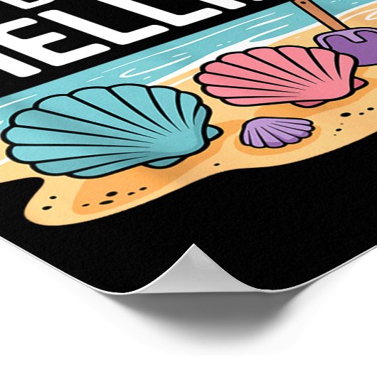 Funny Seashell Design For Men Women Sea Shell Seas ポスター (角)