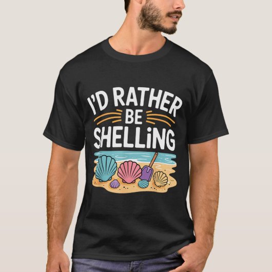 Funny Seashell Design For Men Women Sea Shell Seas Tシャツ (正面)