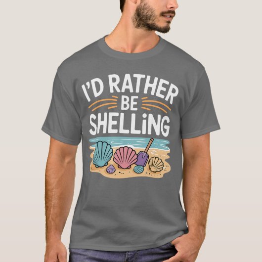 Funny Seashell Design for Men Women Sea Shell Seas Tシャツ (正面)