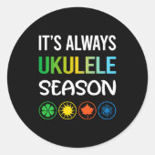 Funny Season Ukulele  ラウンドシール (正面)