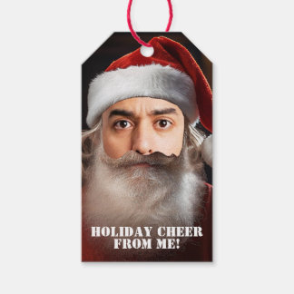 Funny Secret Santa Gift Tag.Add Your Face to Santa ギフトタグ