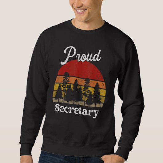 Funny Secretary Shirts Job Title Professions スウェットシャツ (正面)