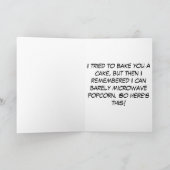 Funny Self-Deprecating Birthday Humor カード (内部)