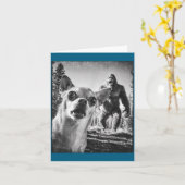 Funny Selfie Cryptid Chihuahua Humor Sasquatch Big カード (黄色い花)