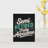 Funny Semi Retired Designs For Fully Awesome Retir カード (黄色い花)