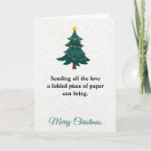 Funny "Sending Love" Christmas Card — Sarcastic  シーズンカード (正面)