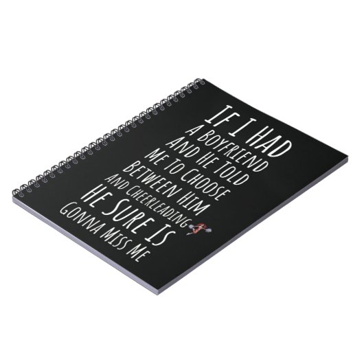 Funny Senior Cheerleader Gift Ideas Cheer Team ノートブック (左側)