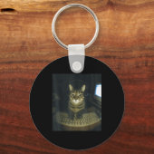 Funny Serious Gamer Cat Lovers Stud Kitty Cat Meme キーホルダー (正面)