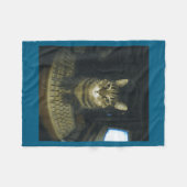 Funny Serious Gamer Cat Lovers Stud Kitty Cat Meme フリースブランケット (正面(横))