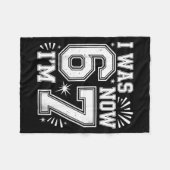 Funny Seven Year Old Birthday Design Kids  フリースブランケット (正面(横))