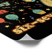 Funny Seven Year Old Birthday Six Seven Bruh Meme  ポスター (角)