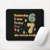 Funny Seven Year Old Birthday Six Seven Bruh Meme マウスパッド (マウス)