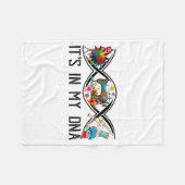 Funny Sewing Quilter Sewer Dna Quilting Hobby Craf フリースブランケット (正面(横))