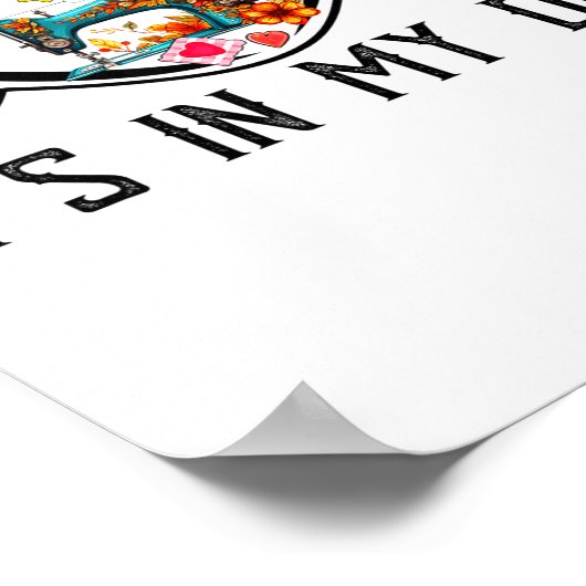 Funny Sewing Quilter Sewer Dna Quilting Hobby Craf ポスター (角)