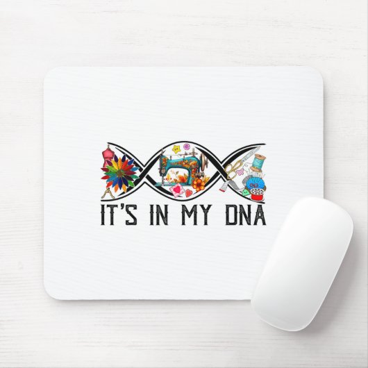 Funny Sewing Quilter Sewer Dna Quilting Hobby Craf マウスパッド (マウス)