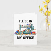 Funny Sewing Sewer My Office Quilt Quilting Patter カード (黄色い花)