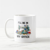 Funny Sewing Sewer My Office Quilt Quilting Patter コーヒーマグカップ (左)