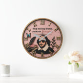 Funny Shakespeare Literary Humor ラージ壁時計 (ホーム)