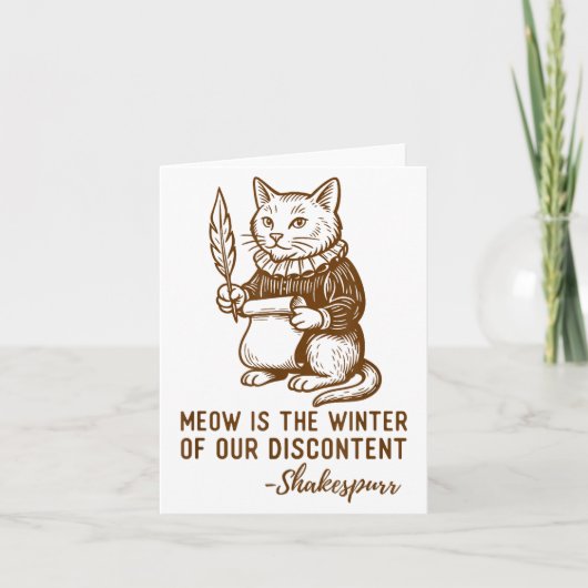 Funny Shakespeare Quote Cat Shakespurr  カード (正面)