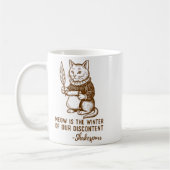 Funny Shakespeare Quote Cat Shakespurr  コーヒーマグカップ (左)