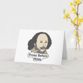 Funny Shakespeare Quote - Prose Before Hoes カード (黄色い花)