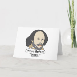 Funny Shakespeare Quote - Prose Before Hoes カード