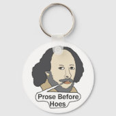 Funny Shakespeare Quote - Prose Before Hoes キーホルダー (裏面)