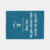 Funny Shakespeare Quote Theater English Literature フリースブランケット (正面(横))