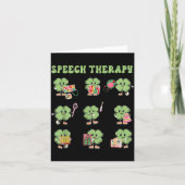 Funny Shamrock Speech Therapy St Patrick's Day Slp カード (正面)
