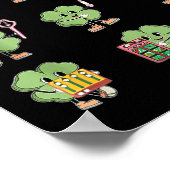 Funny Shamrock Speech Therapy St Patrick's Day Slp ポスター (角)