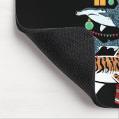 Funny Shark Christmas Tree マウスパッド (コーナー)