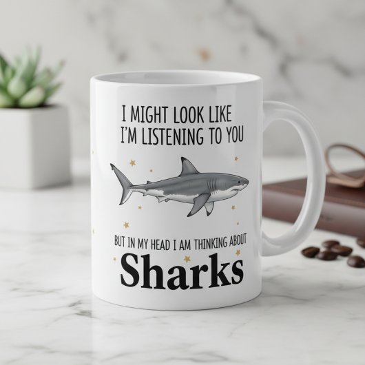 Funny Shark Coffee Mug Gift For Shark Lovers コーヒーマグカップ