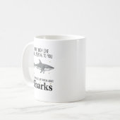 Funny Shark Coffee Mug Gift For Shark Lovers コーヒーマグカップ (正面左)