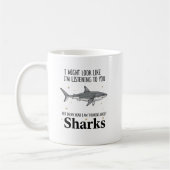 Funny Shark Coffee Mug Gift For Shark Lovers コーヒーマグカップ (左)