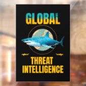 Funny Shark Cyber Security Expert ウィンドウサイン (シート2)