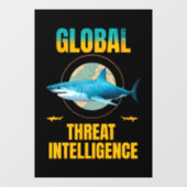 Funny Shark Cyber Security Expert ウィンドウサイン (シート)