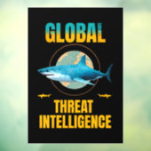 Funny Shark Cyber Security Expert ウィンドウサイン (シート3)