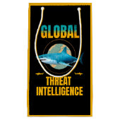 Funny Shark Cyber Security Expert スモールペーパーバッグ (正面)