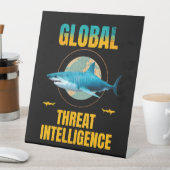 Funny Shark Cyber Security Expert 台座サイン (インサイチュ)