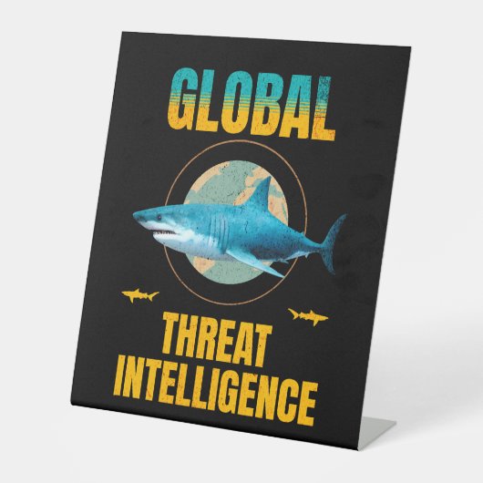 Funny Shark Cyber Security Expert 台座サイン (正面)