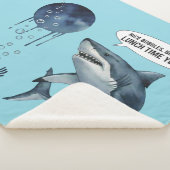 Funny shark diver lunch time :nice bubbles bro シェルパブランケット (3/4)
