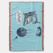 Funny shark diver lunch time :nice bubbles bro スローブランケット (正面縦)
