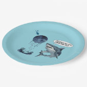 Funny shark diver lunch time :nice bubbles bro ペーパープレート (アングル)