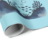 Funny shark diver lunch time :nice bubbles bro ラッピングペーパー (ロールコーナー)