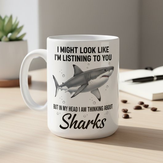Funny Shark Mug Coffee Cup Shark Lover Gift コーヒーマグカップ