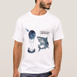 Funny shark scuba diver lunch time ? t-shirt tシャツ