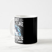 Funny Shark Shirt For Men Women Sea Animal Shark L コーヒーマグカップ (正面左)