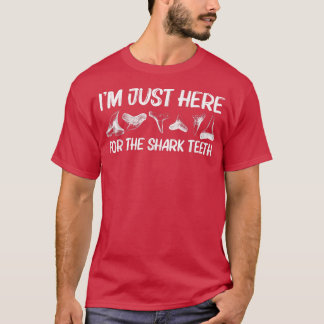 Funny Shark Teeth Design For Men Women Animal Foss Tシャツ