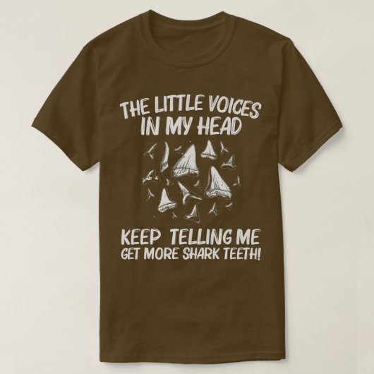 Funny Shark Tooth For Men Women Shark Teeth Fossil Tシャツ (デザイン正面)